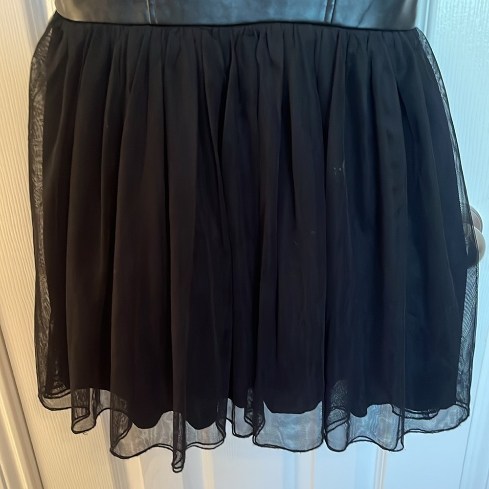 NWT Speechless Faux Leather Tulle Dress - Picture 3 of 9